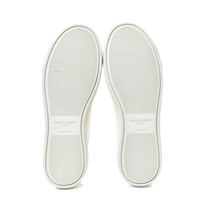 Saint Laurent Calfskin Leopard Print Andy Low Top Sneakers 36.5 White 5 of 9