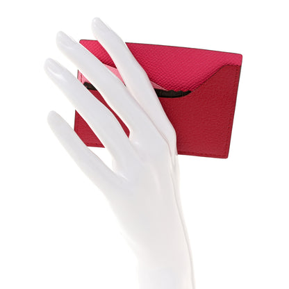 Hermes Epsom Chevre Mysore Calfskin Matte Alligator Histoire Naturelle Petit H Card Holder Warm Colors 2 of 6