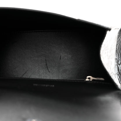 Balenciaga Agneau Graffiti Logo Small Hourglass Top Handle Bag Black 5 of 11