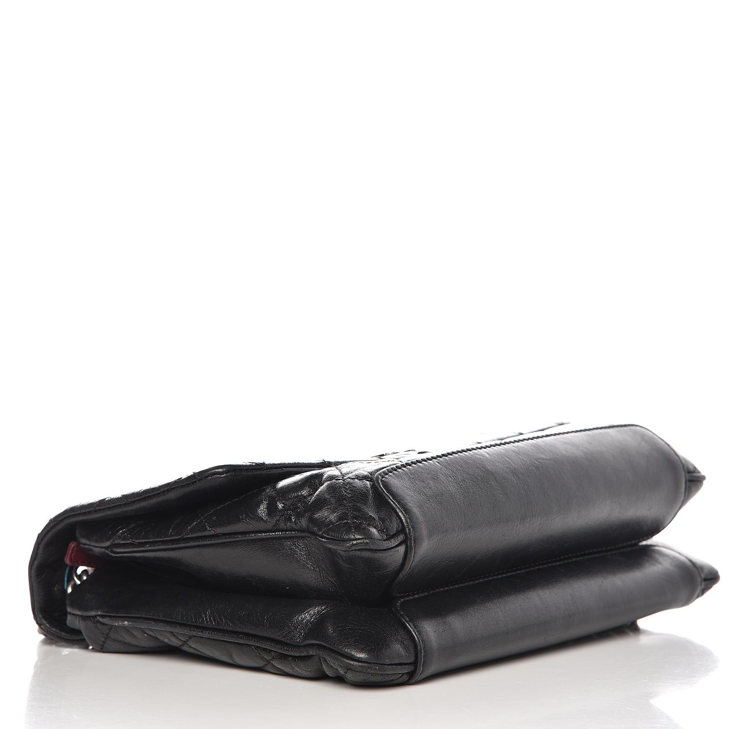 Chanel Aged Calfskin Quilted Jumbo Flap Black 4 of 13