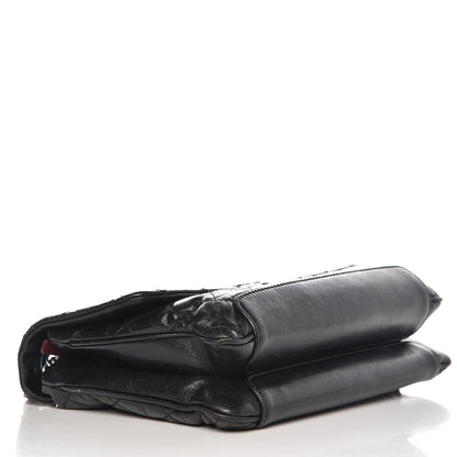 Chanel Aged Calfskin Quilted Jumbo Flap Black 4 of 13