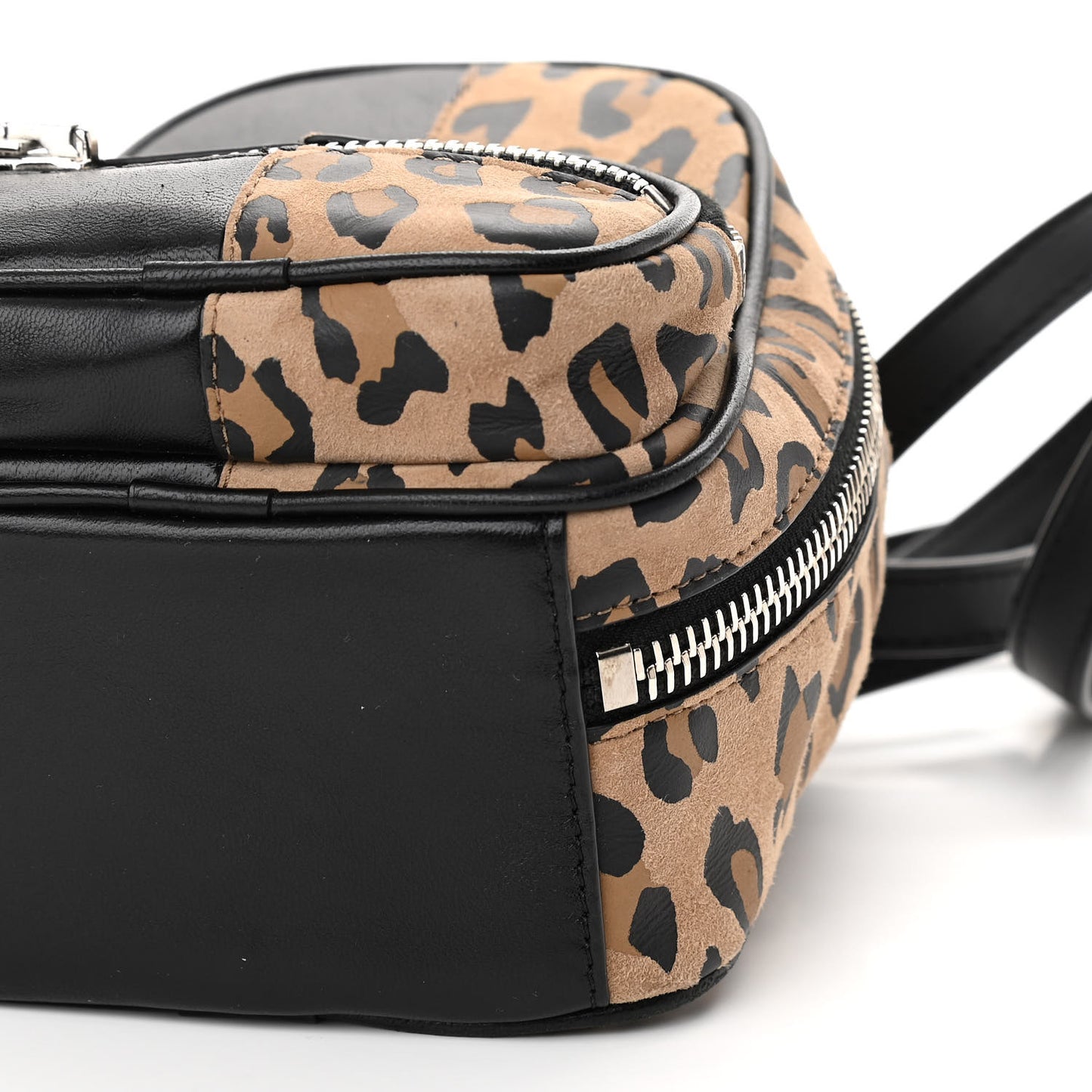 Lambskin Leopard Print Mini Attica Backpack Crossbody Multicolor Black