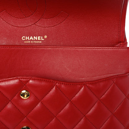 Chanel Lambskin Quilted Jumbo Double Flap Red 12 of 13