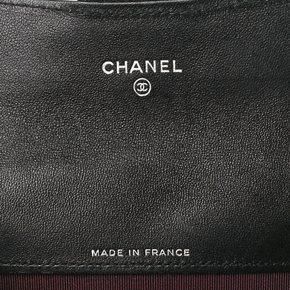 Chanel Lambskin Quilted Glitter CC Flap Card Holder Wallet Black 6 of 12