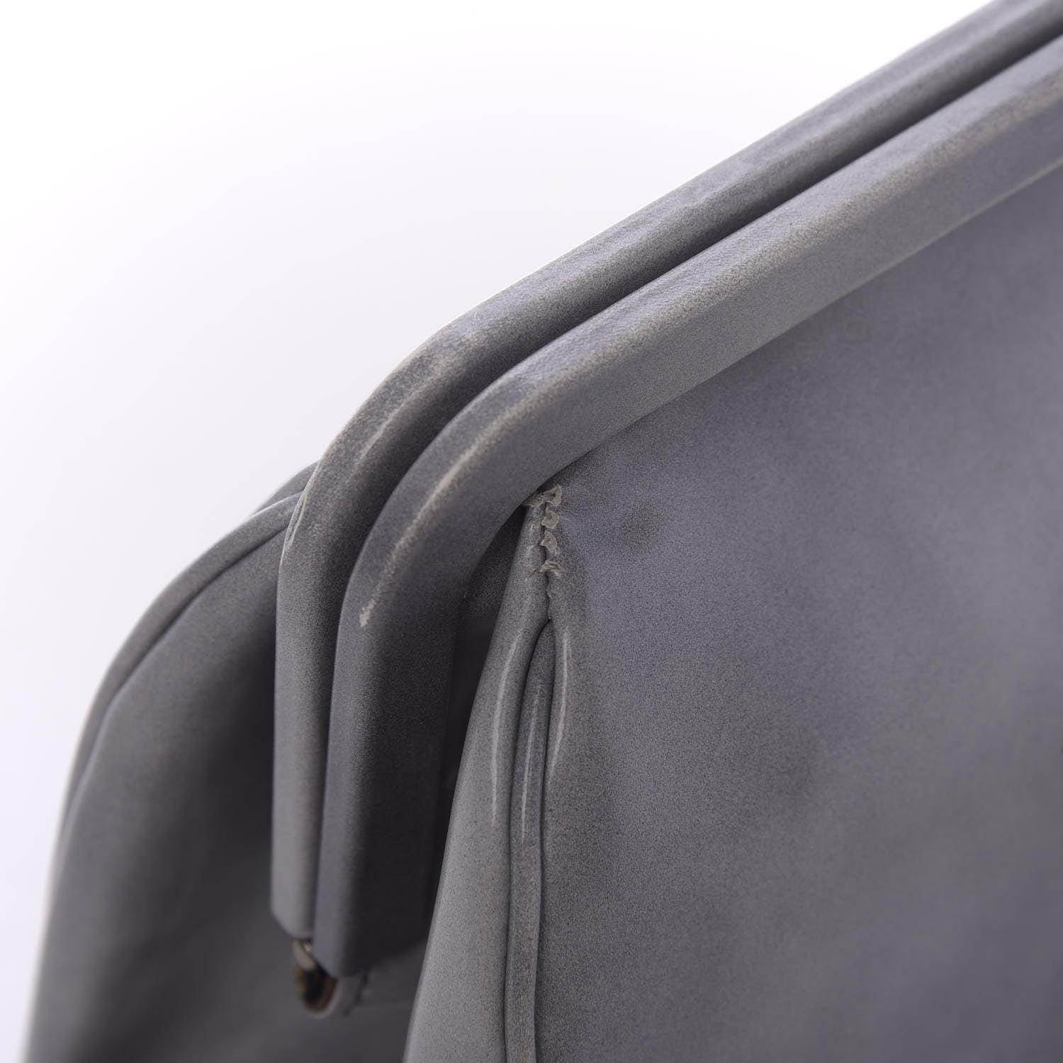 Prada Spazzolato Kisslock Clutch Grigio 12 of 13