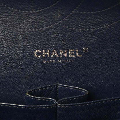 Chanel Patent Quilted Jumbo Double Flap Navy 6 of 14