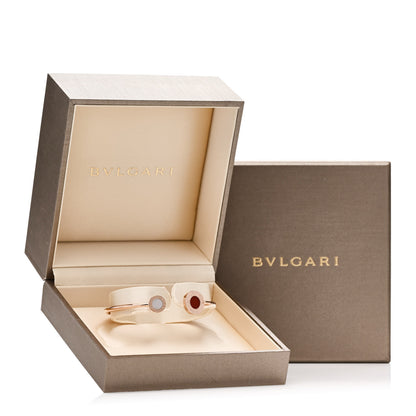 Bulgari 18K Rose Gold Mother of Pearl Carnelian BVLGARI BVLGARI Flip Cuff Bracelet M 5 of 5