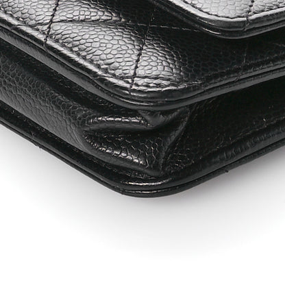 Chanel Caviar Quilted Wallet on Chain WOC Black 11 of 12