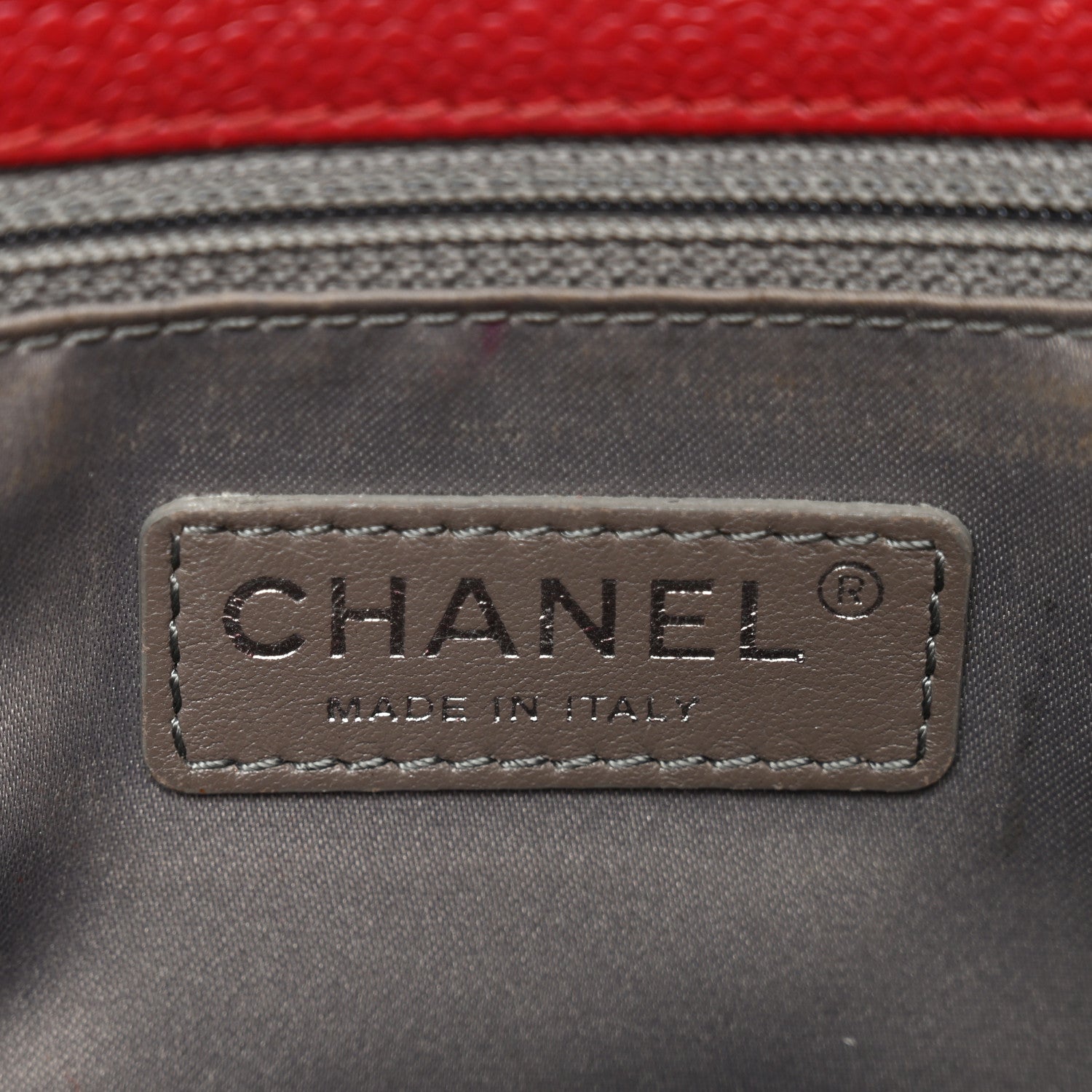 Chanel Caviar Quilted Grand Shopping Tote GST Red 6 of 14