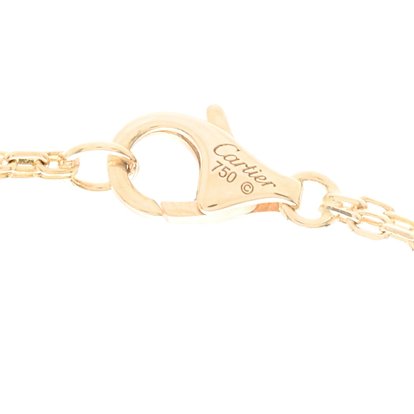 18K Yellow Gold 2 Diamond LOVE Necklace