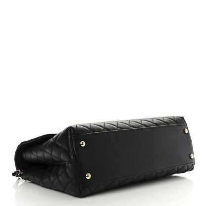 Chanel Caviar Quilted Medium Coco Handle Flap Black 4 of 11