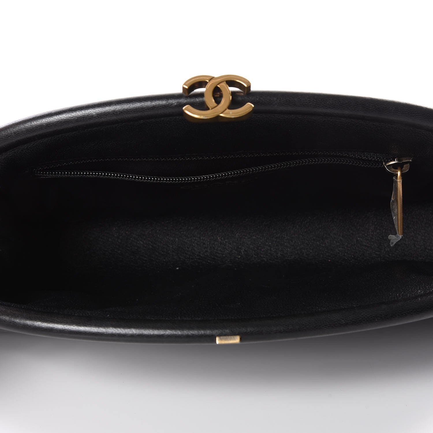 Chanel Lambskin Chevron Quilted Timeless Clutch Black 4 of 10