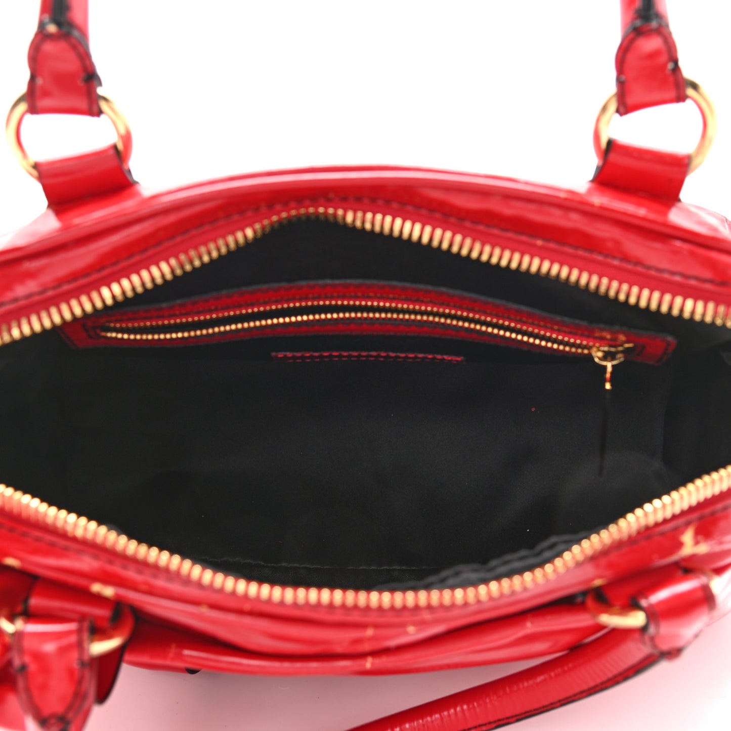 Patent Lacca Bow Bowling Bag Red