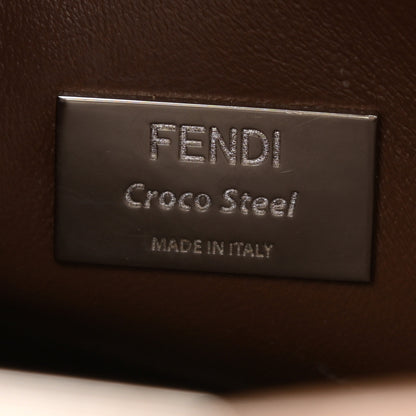 Fendi Crocodile Mini Peekaboo Iconic Satchel Brown 7 of 9