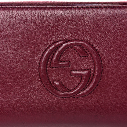 Gucci Pebbled Calfskin Soho Zip Around Wallet Cherry Gloss 7 of 15