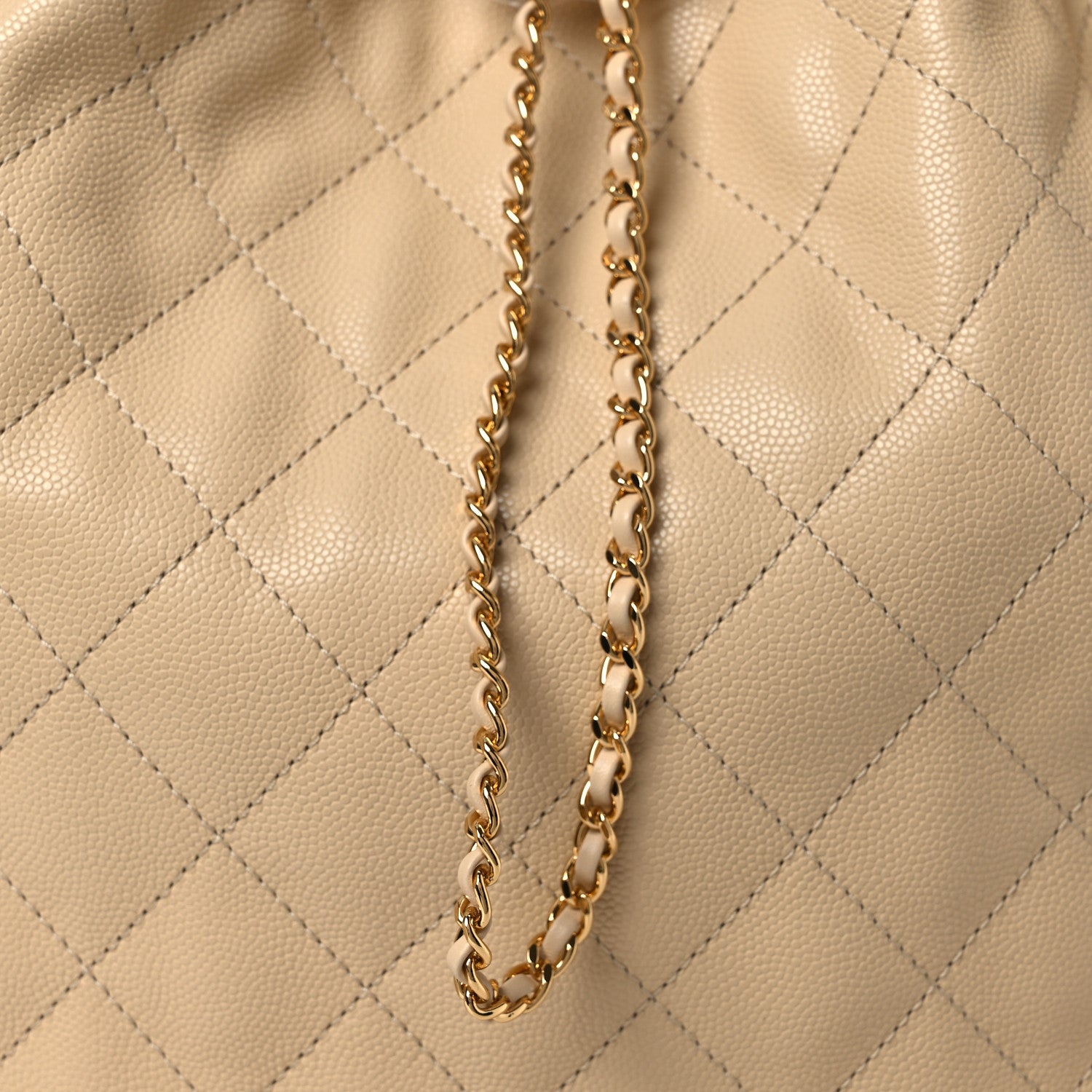 Chanel Caviar Quilted Medium Chanel 25 Handbag Beige 9 of 14