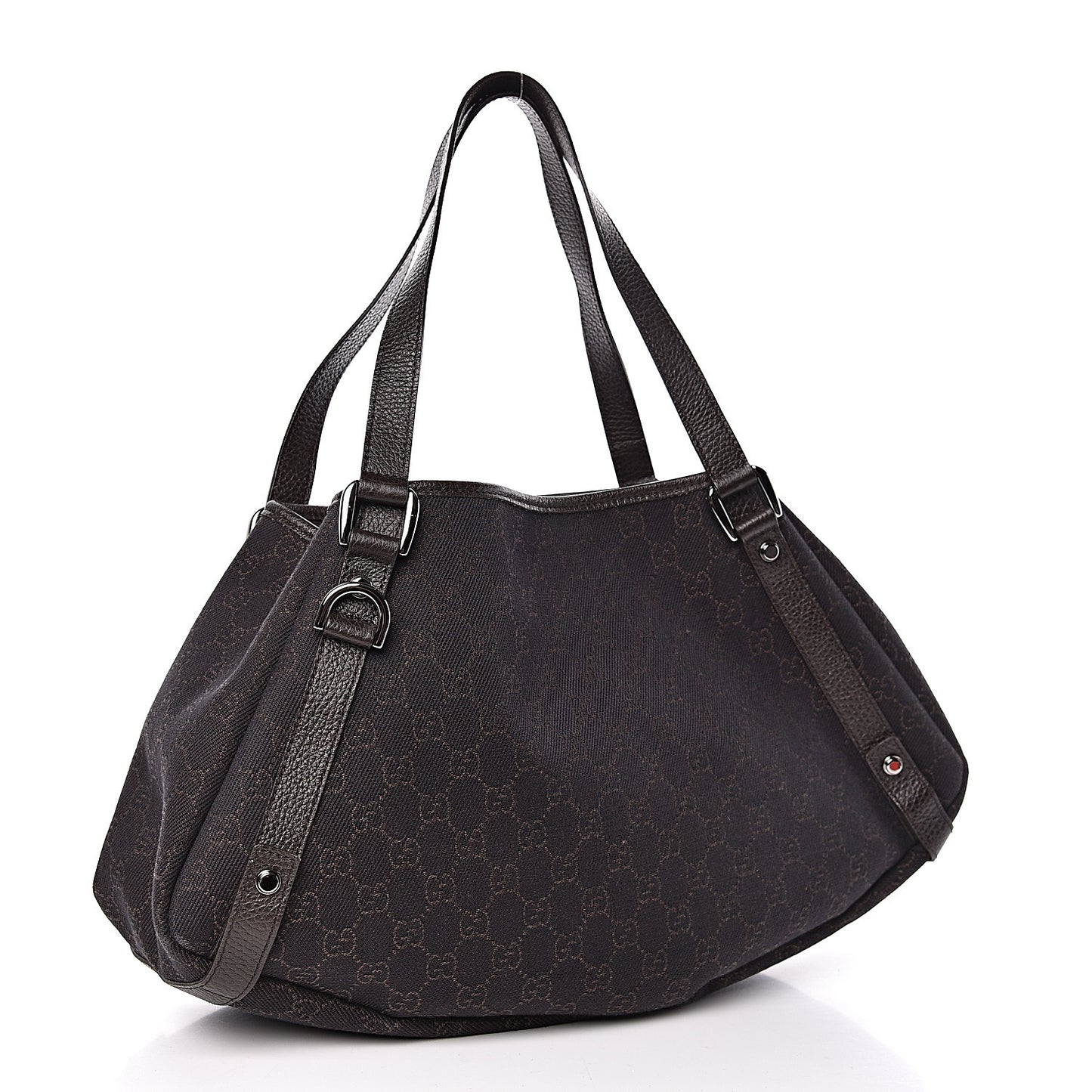 Monogram Medium Abbey Shoulder Bag Chocolate