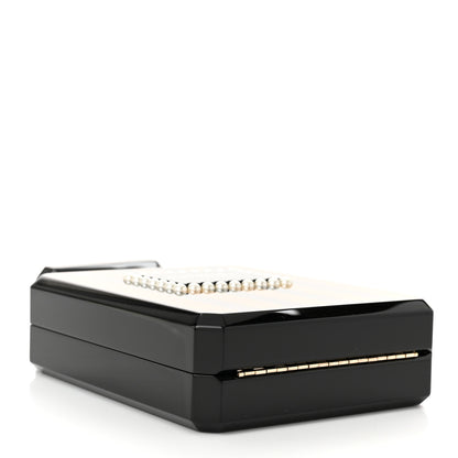 Chanel Plexiglass Perfume Bottle Clutch Black Gold 4 of 11