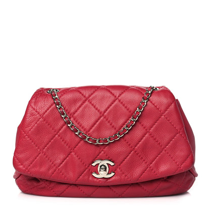 Chanel Calfskin Quilted CC Curvy Flap Red 1 of 13