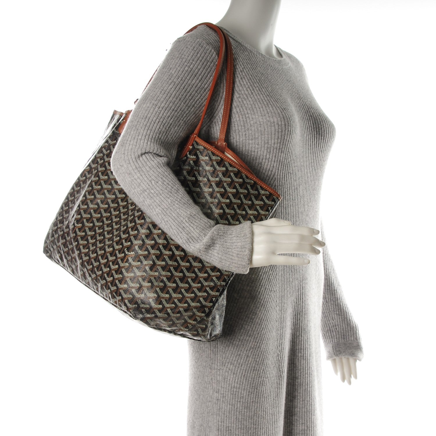 Goyard Goyardine Saint Louis GM Black Gold 2 of 8