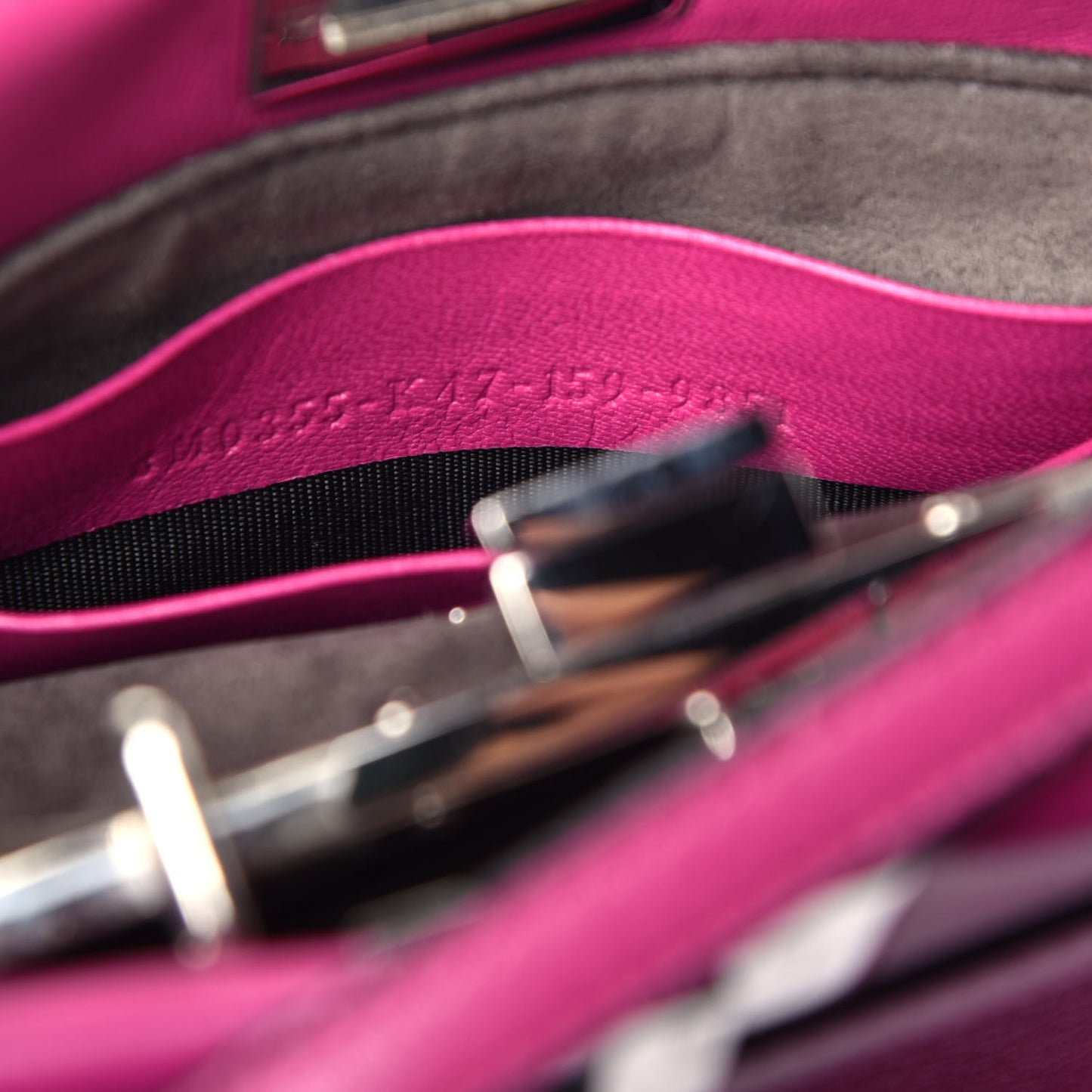 Nappa Micro Peekaboo Iconic Satchel Magenta