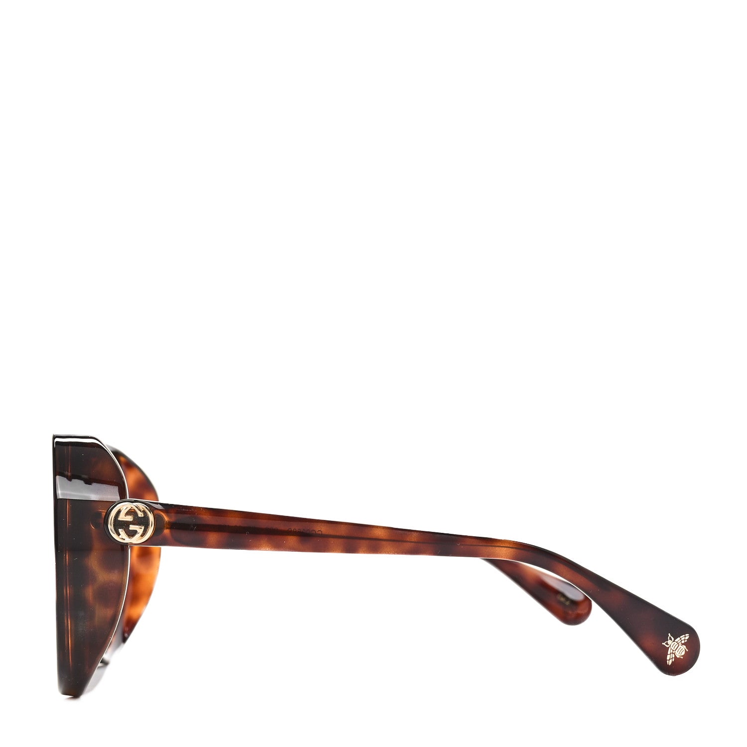 Gucci Acetate Round GG Sunglasses GG0368S Havana 3 of 7