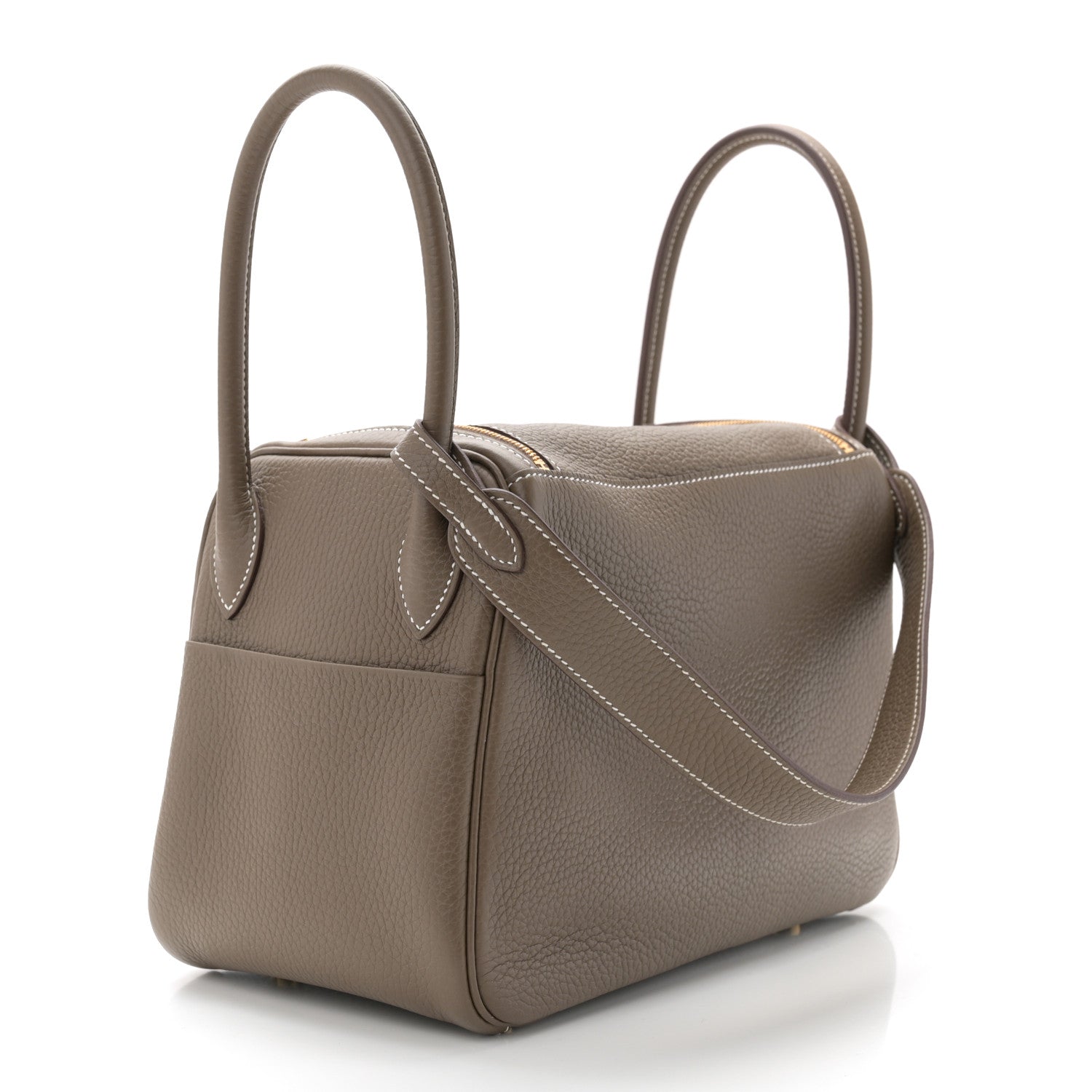Hermes Taurillon Clemence Lindy 26 Etoupe 3 of 11