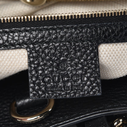 Gucci Pebbled Calfskin Medium Soho Chain Shoulder Bag Black 6 of 13