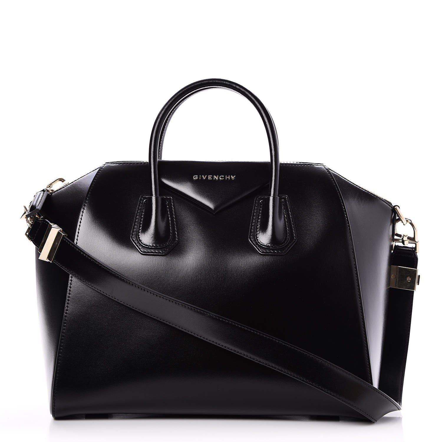 Givenchy Shiny Lord Calfskin Medium Antigona Black 1 of 7