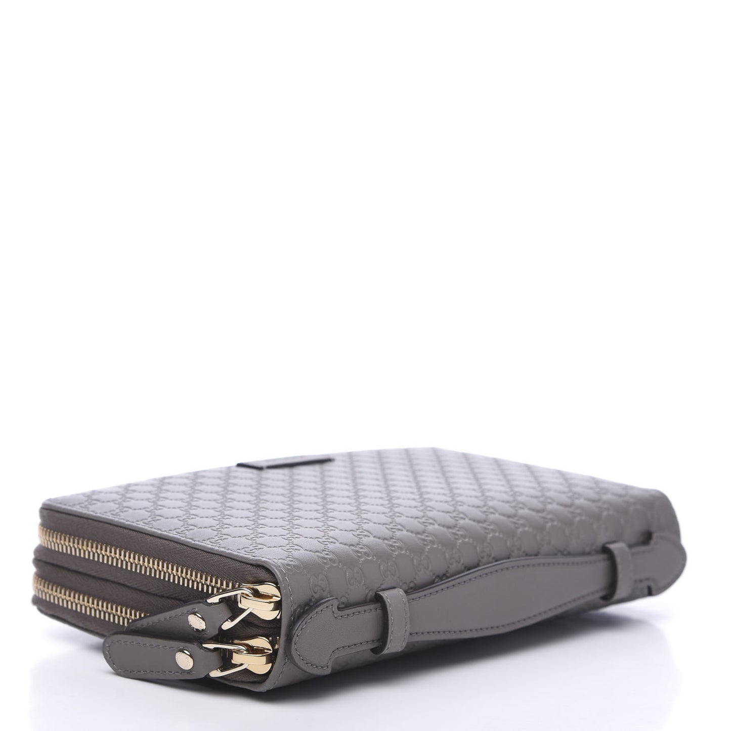 Soft Microguccissima Zip Around Top Handle Travel Wallet Loess
