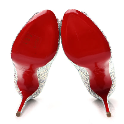 Christian Louboutin Suede Metallic Strass New Very Prive Pumps 37.5 Aurora Borea 5 of 7