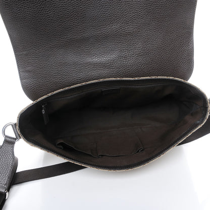 Gucci Monogram Large Flap Messenger Bag Beige Dark Brown 5 of 7