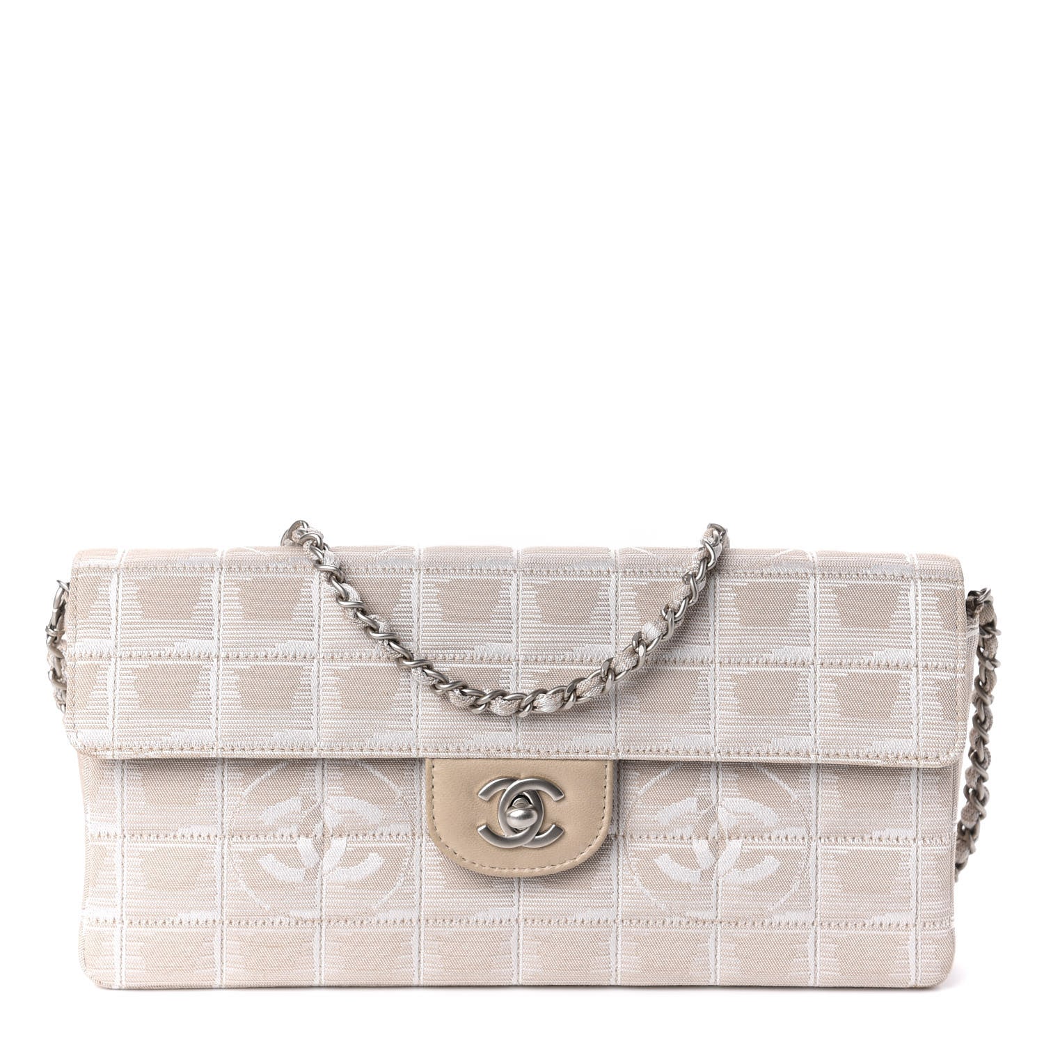Chanel Nylon Travel East West Flap Beige 1 of 13