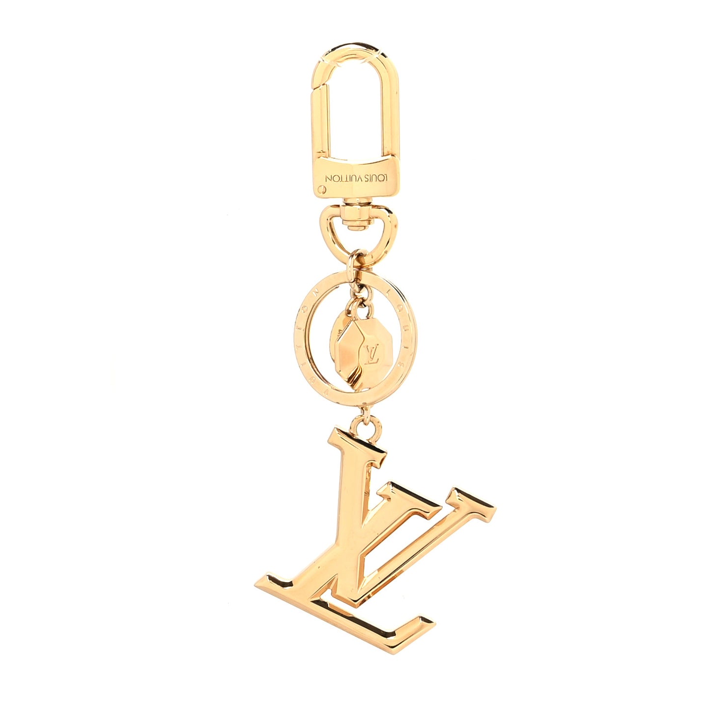 LV Facettes Bag Charm Key Holder Gold