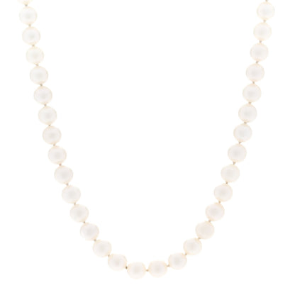 Mikimoto 18K Yellow Gold Akoya Cultured Pearl 7-7.5mm Strand Necklace 14" 1 of 5