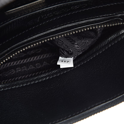 Prada Calf Hair Suede Leopard Print Mini Twin Pocket Tote Mare Black 9 of 12