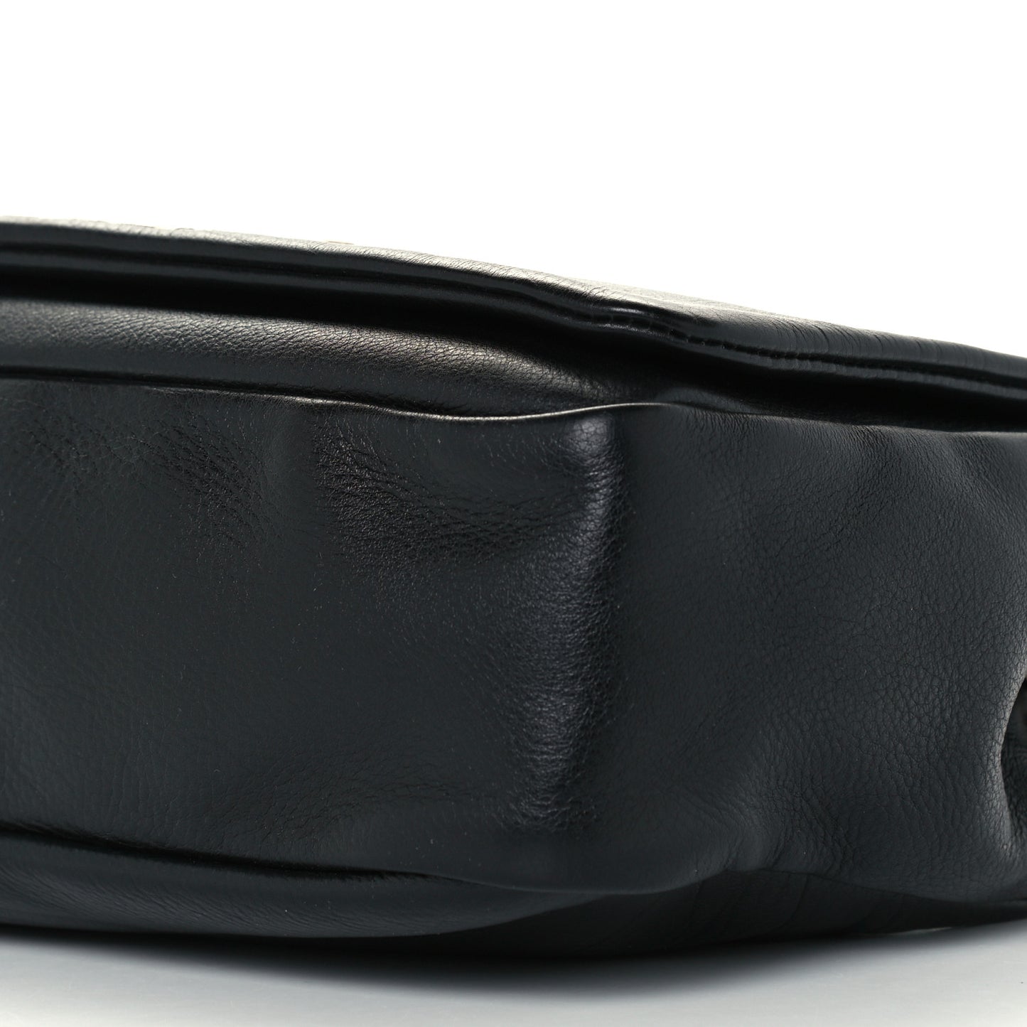 Grained Calfskin Metal Mosaic Flap Black