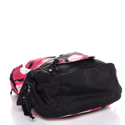 Valentino Garavani Nylon Camouflage Print Backpack Pink White Black 4 of 7