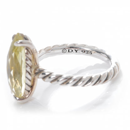 David Yurman Sterling Silver Marquise Lemon Citrine Ring 7 3 of 5