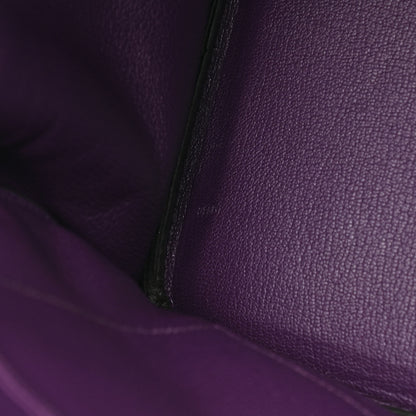 Hermes Taurillon Clemence Birkin 35 Ultraviolet 13 of 17