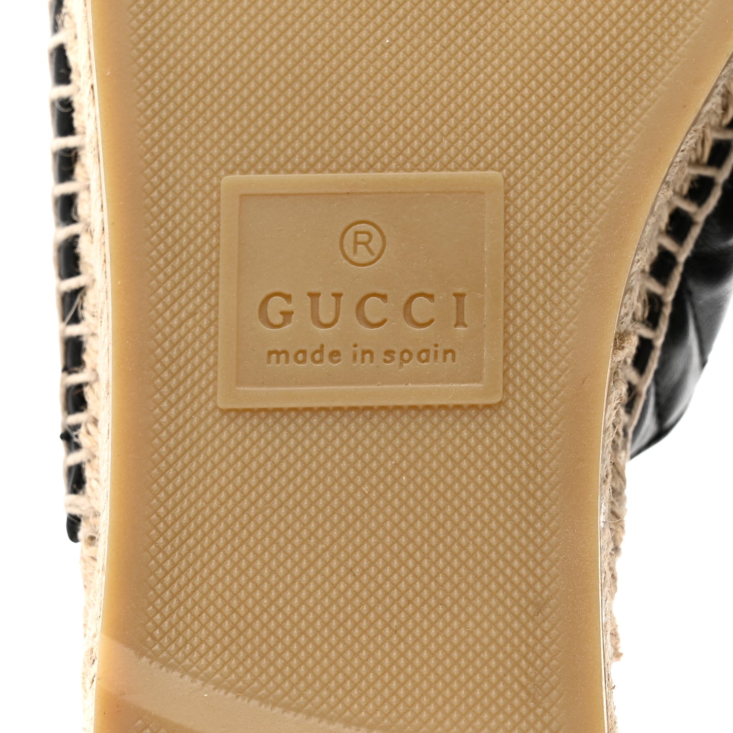Nappa Matelasse GG Marmont Espadrille Slippers 38 Black