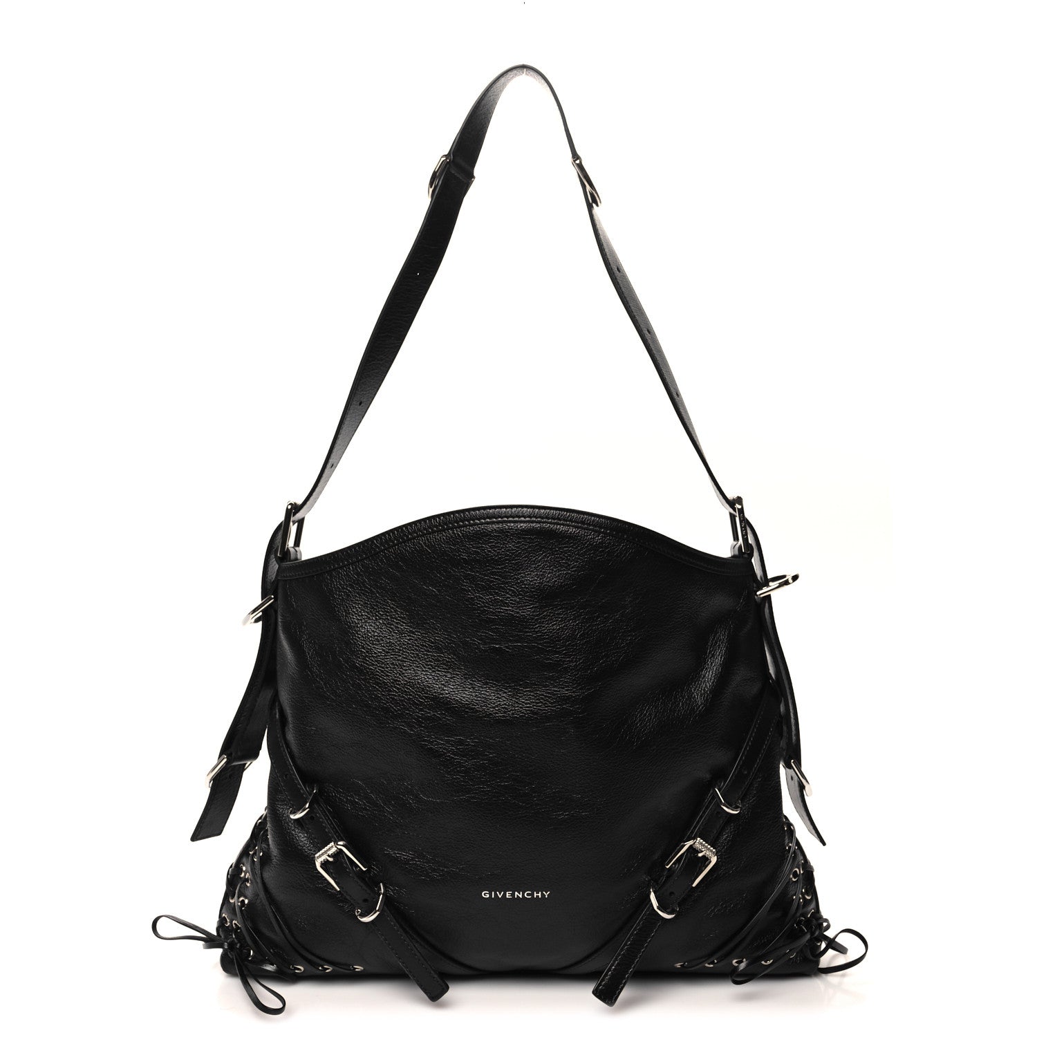 Givenchy Tumbled Calfskin Corset Medium Voyou Bag Black 1 of 10