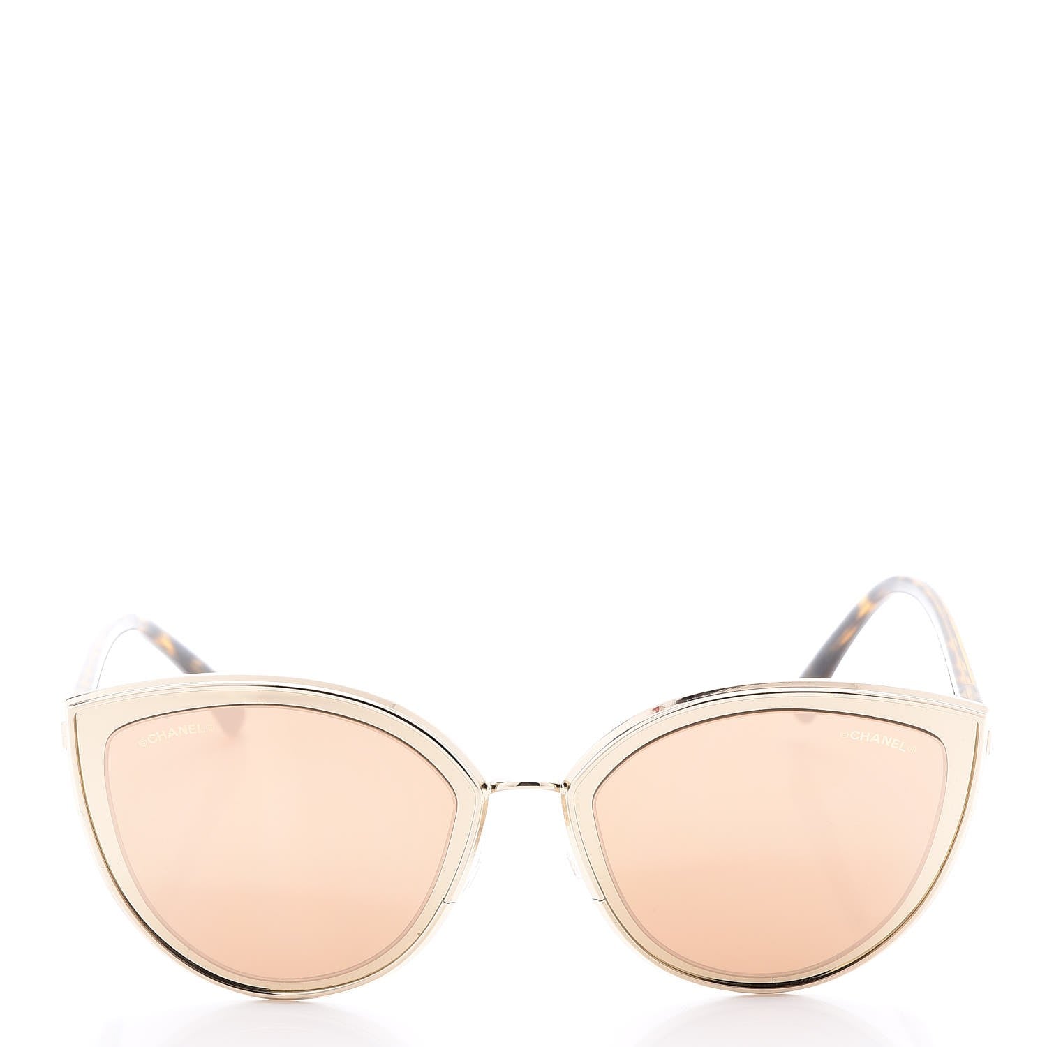 Chanel Metal Cat Eye Sunglasses 4222 Gold 2 of 8