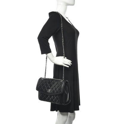 Chanel Lambskin Quilted Large Geometric Flap Black 2 of 17