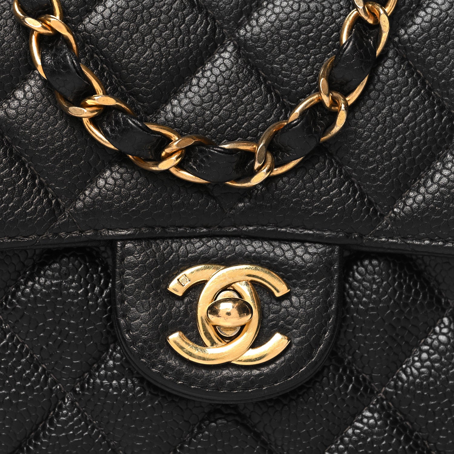 Chanel Caviar Quilted Mini Square Flap Black 8 of 10