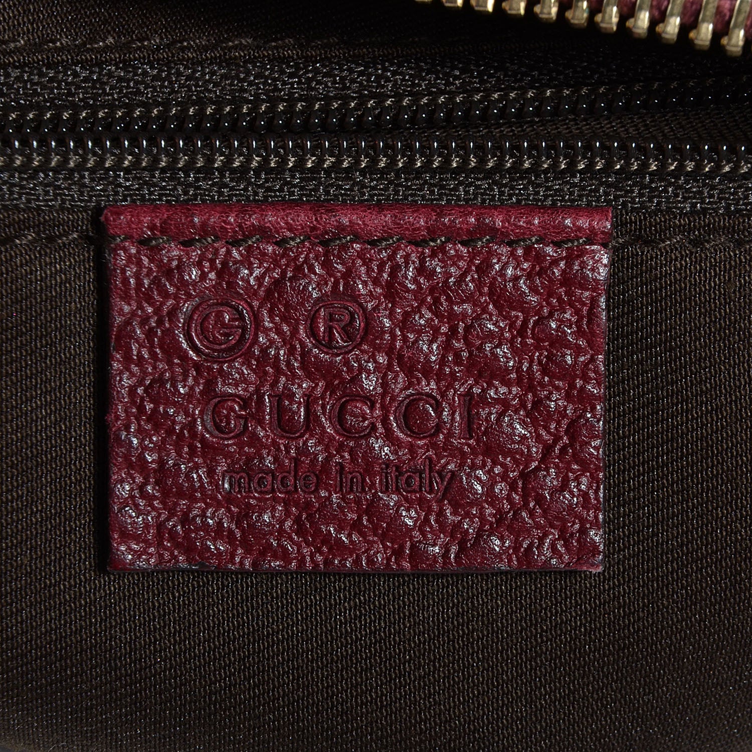Gucci Leather Half Moon Bamboo Ring Hobo Dark Red 6 of 7