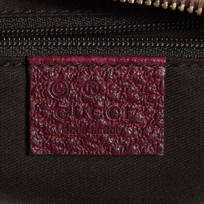 Gucci Leather Half Moon Bamboo Ring Hobo Dark Red 6 of 7