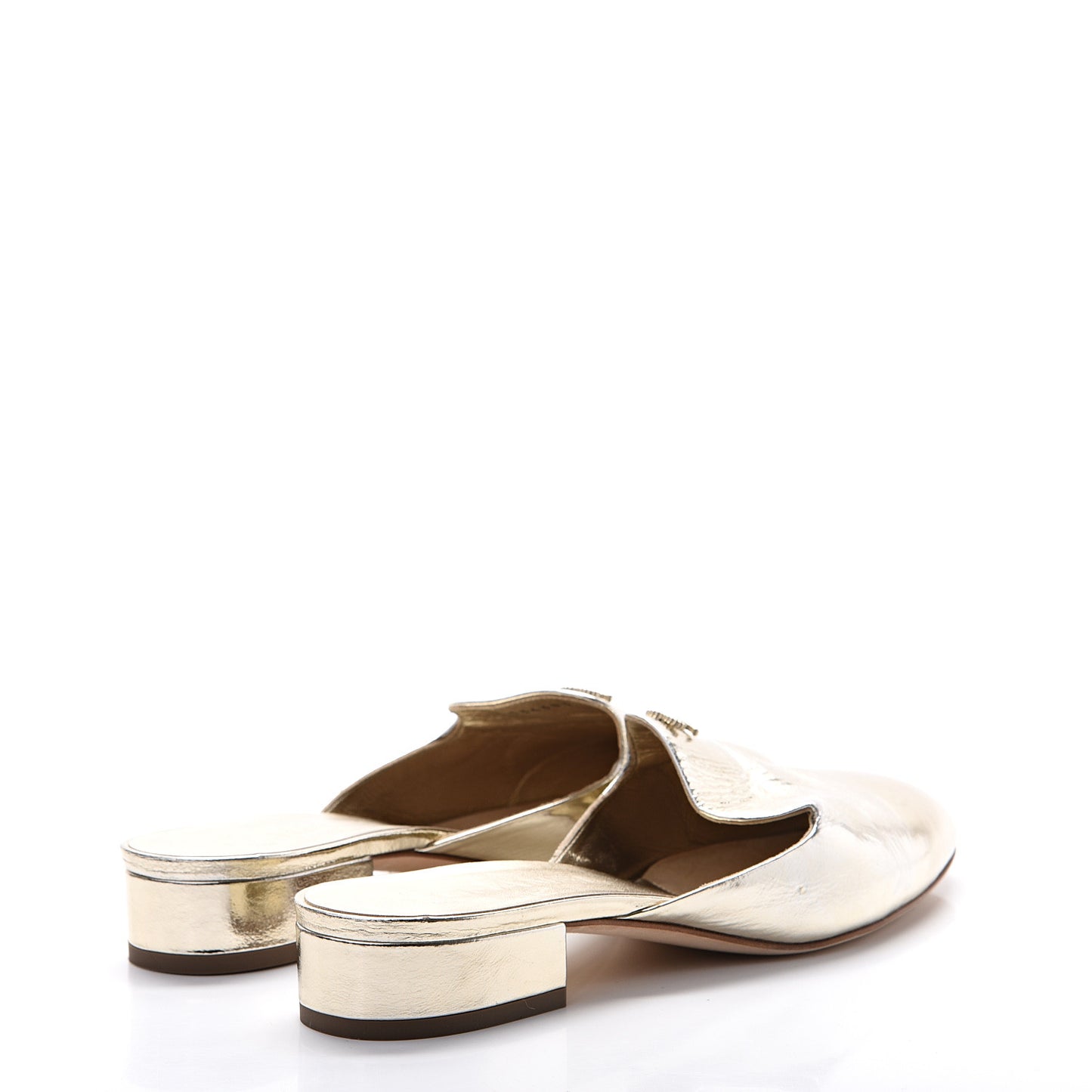 Metallic Sheepskin Mules 37.5 Gold