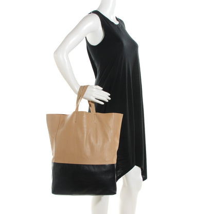 Celine Lambskin Vertical Bi-Cabas Apricot Black 2 of 13