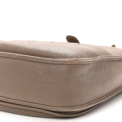 Hermes Taurillon Clemence Evelyne III GM Etoupe 10 of 12